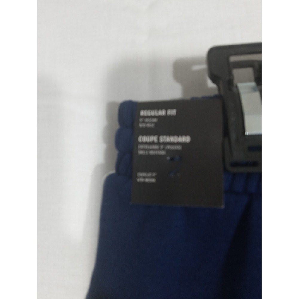 Adidas 3 Stripe Fleece  Shorts Men Medium Blue‎ - Picture 4 of 7